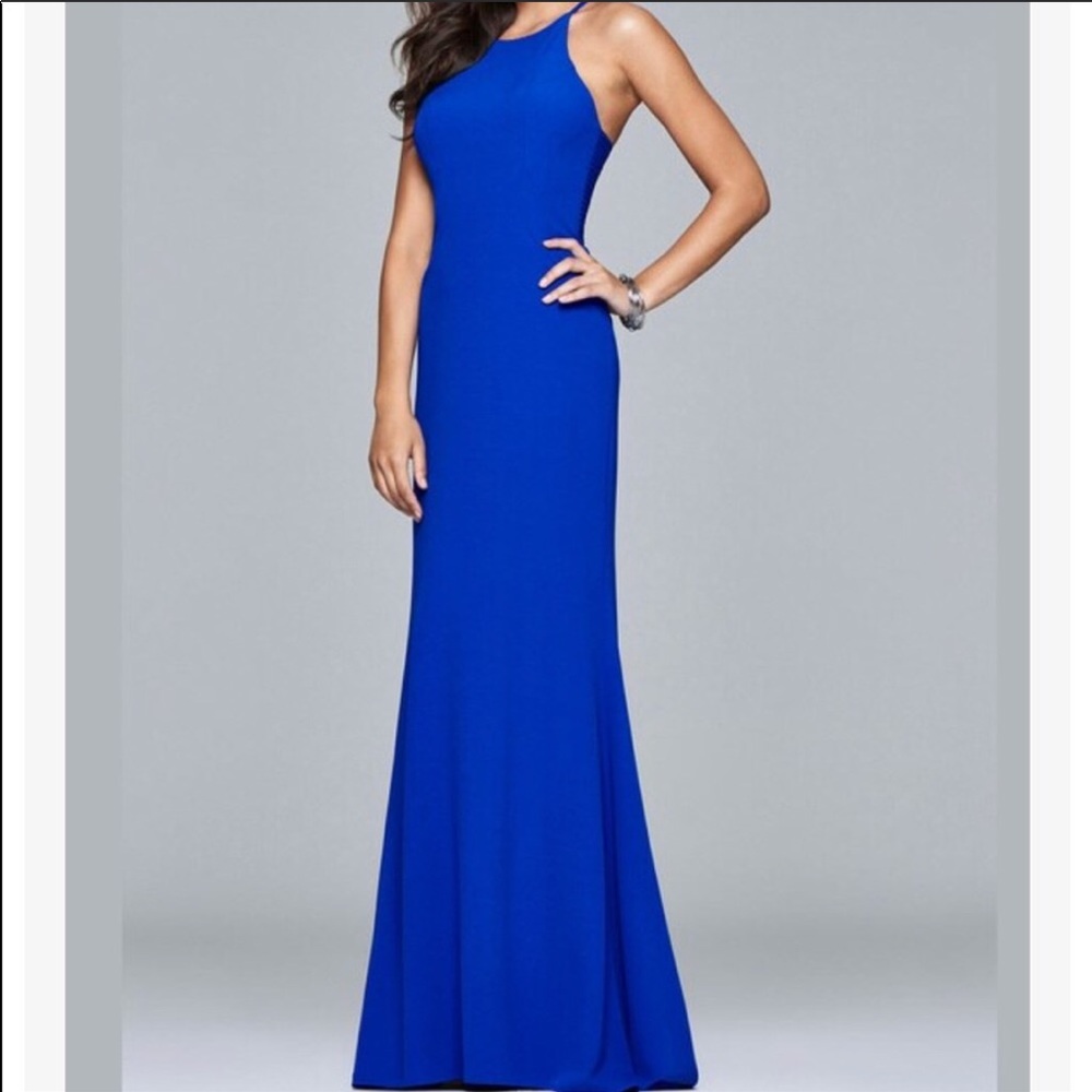 Faviana Royal Blue Dress
